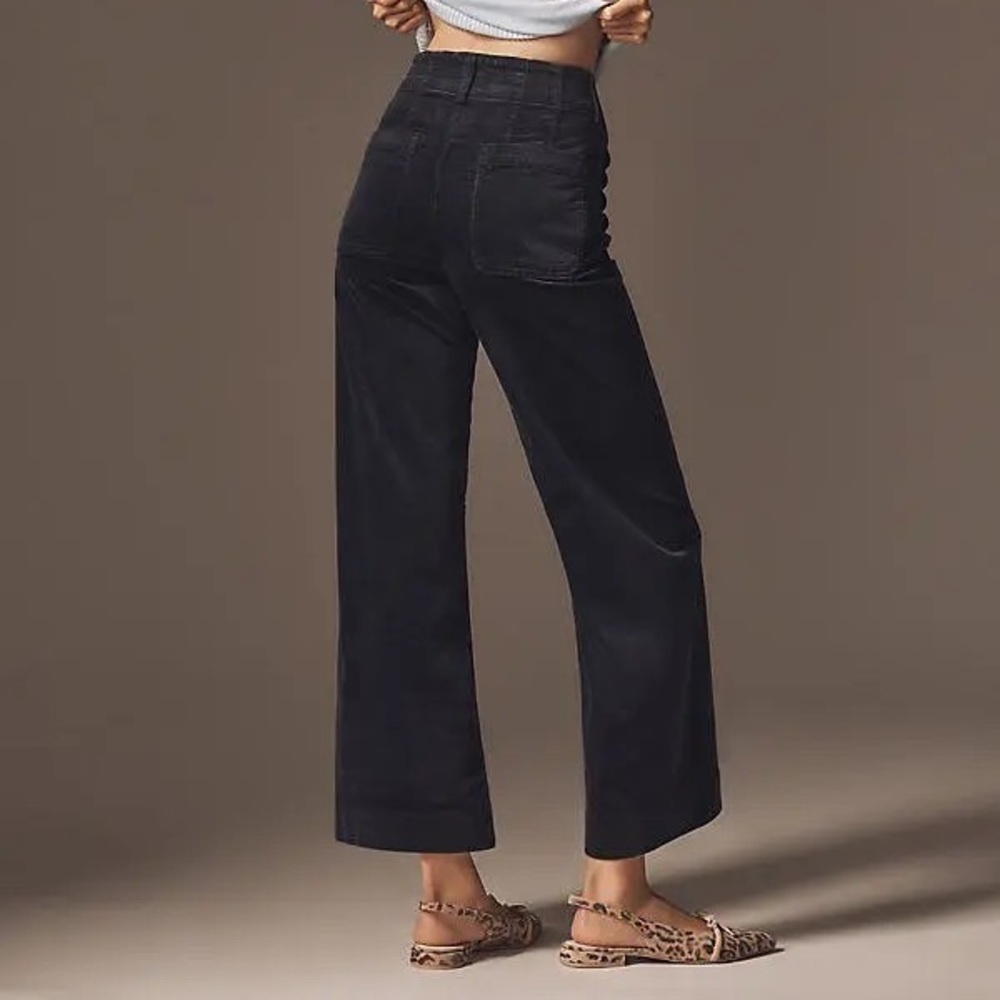 The Colette Scallop Pocket Corduroy Crop
Wide-Leg Pants by Maeve Sz 34 - Picture 2 of 4